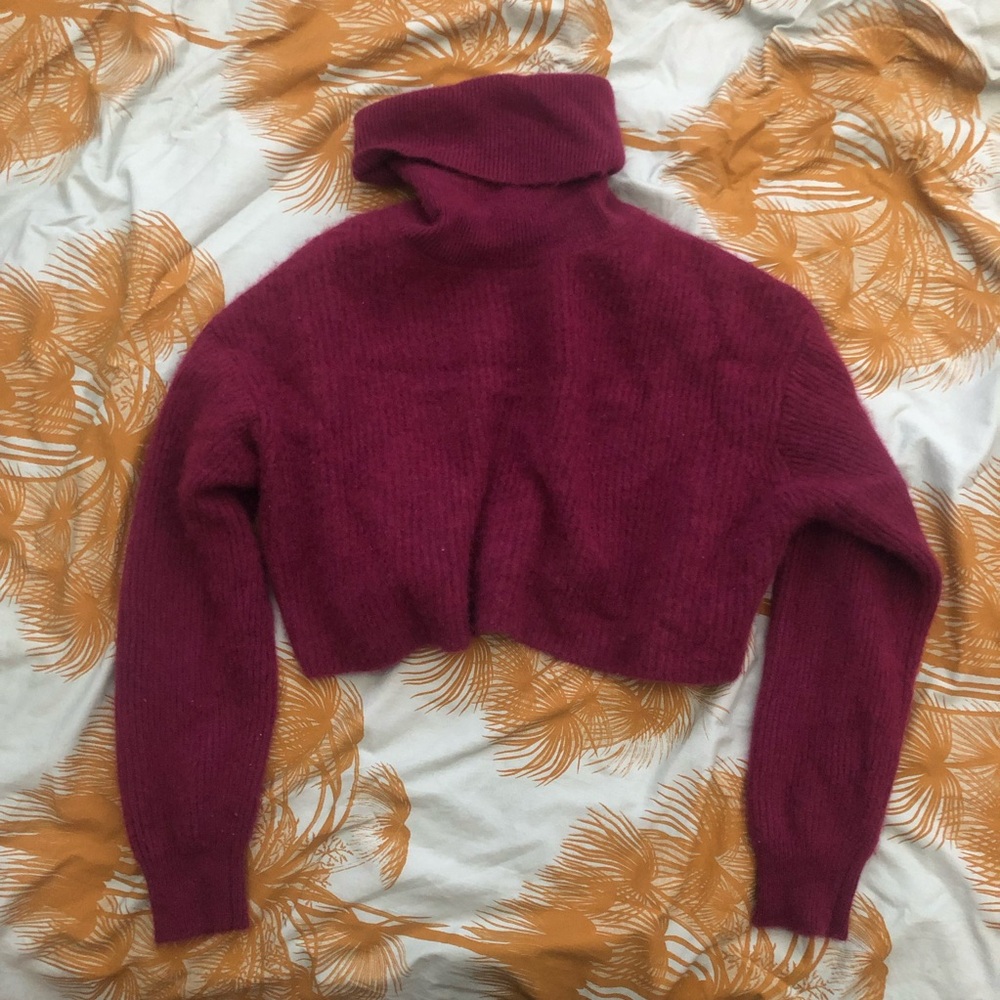 Babaton Guell cashmere turtleneck magenta L